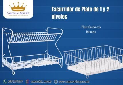 Portaplato de F/forrado de 1 niveles y de 2 nivel