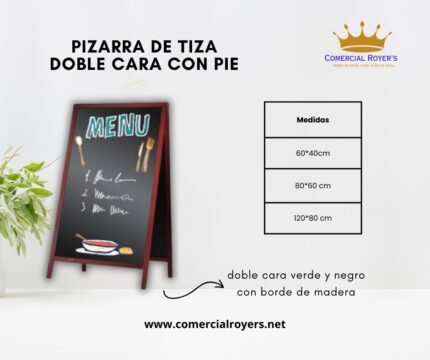 Pizarra de tiza doble V