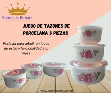 Juego reposteros de loza x 3 piezas