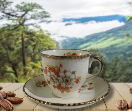Taza de cafe de loza inglesa original